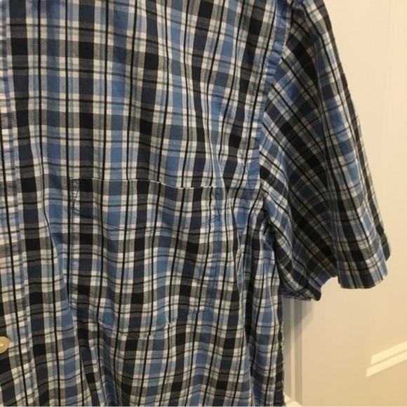 Gap blue plaid button up shirt men’s size medium - Picture 2 of 6